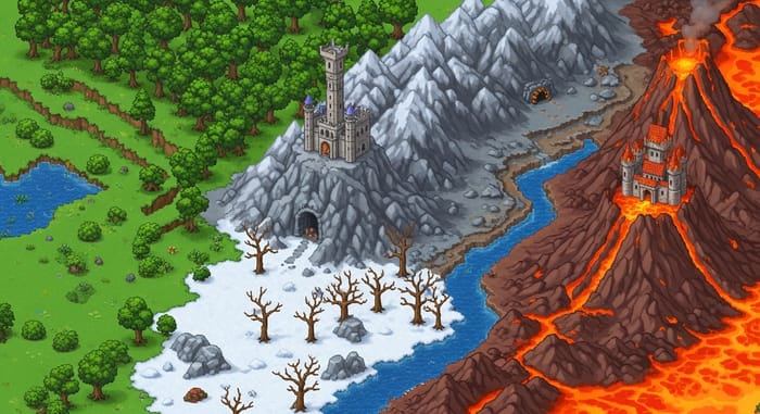 Pixel Art Landscape: Vast Adventure View Pixel Art Landscape: Vast Adventure View