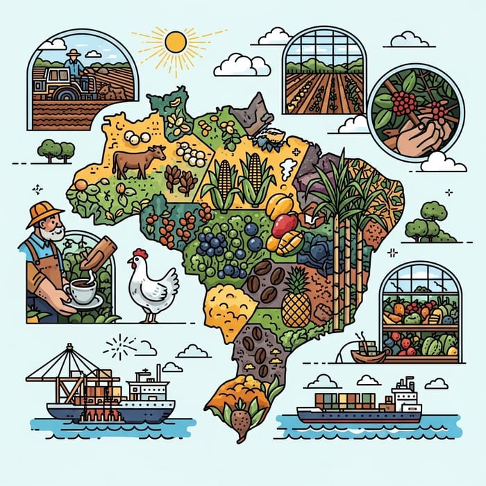 Brazil's Dynamic & Colorful Agricultural Capabilities | Graphic Showcase Brazil's Dynamic & Colorful Agricultural Capabilities | Graphic Showcase