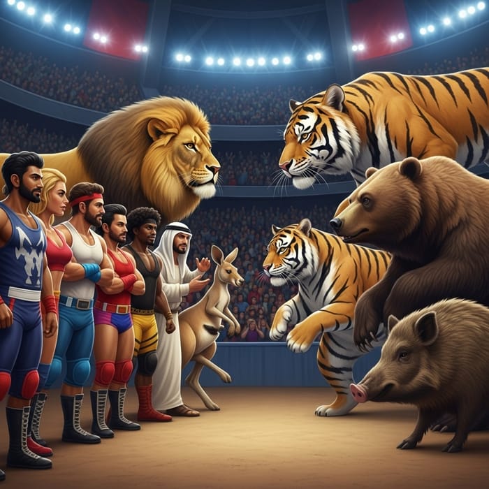 Epic Human vs Animal Royal Rumble Showdown Epic Human vs Animal Royal Rumble Showdown