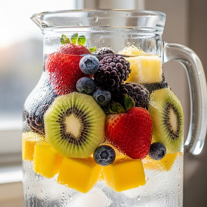 Refreshing Frozen Fruits Water Infusion