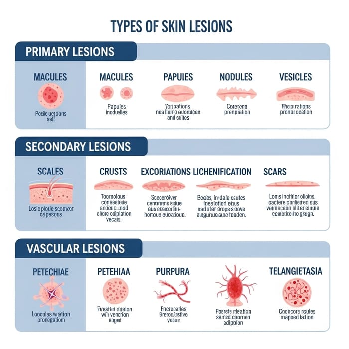 Understanding Skin Lesions: Types & Characteristics Understanding Skin Lesions: Types & Characteristics