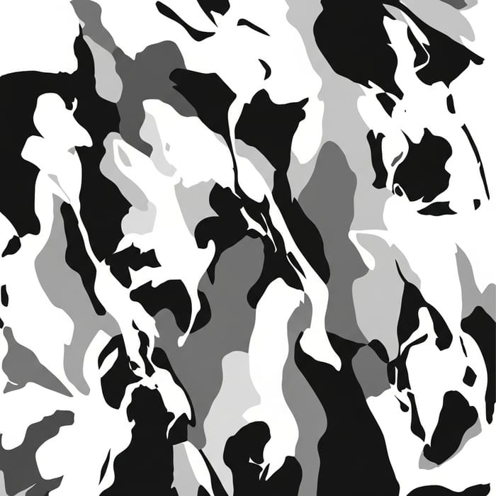 Abstract Black and White Art - Dynamic Shapes and Forms