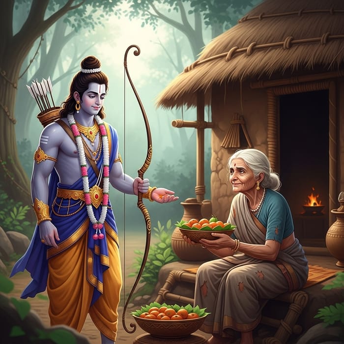 Shri Ram at Shabari's Forest Hut Shri Ram at Shabari's Forest Hut
