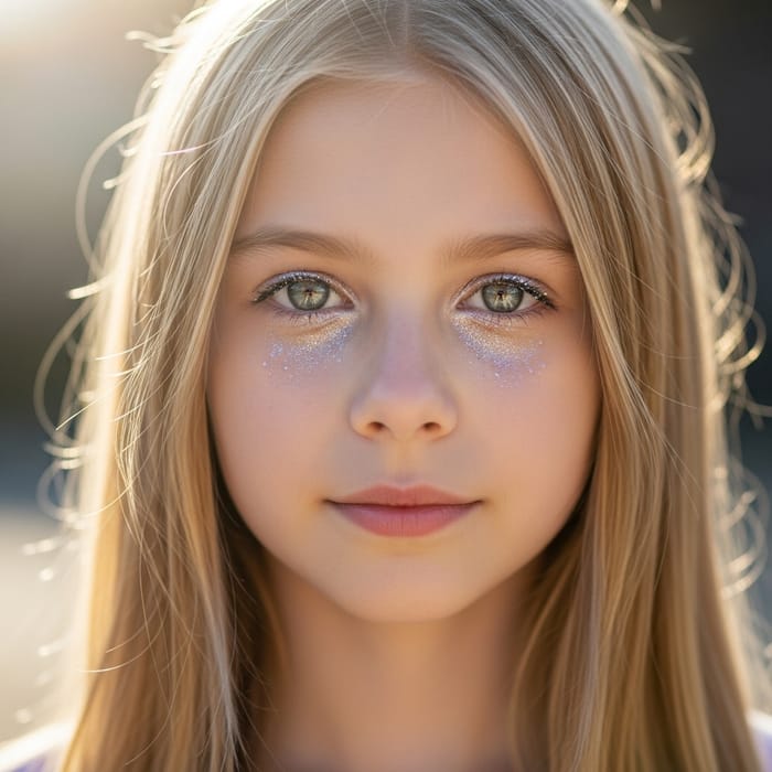 Captivating Girl with Pale Skin and Grey Eyes Captivating Girl with Pale Skin and Grey Eyes