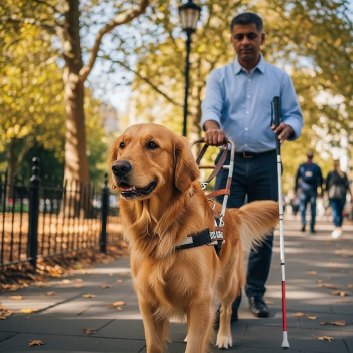 Trained Guide Dog Leading the Way | South Asian Companion Trained Guide Dog Leading the Way | South Asian Companion