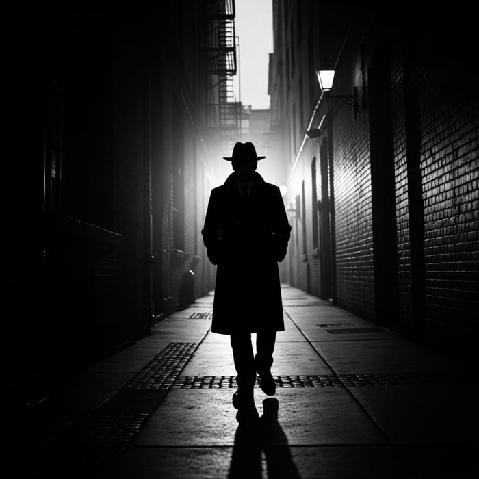 Shadowy Figure in Noir Environment | Intrigue & Suspense Shadowy Figure in Noir Environment | Intrigue & Suspense