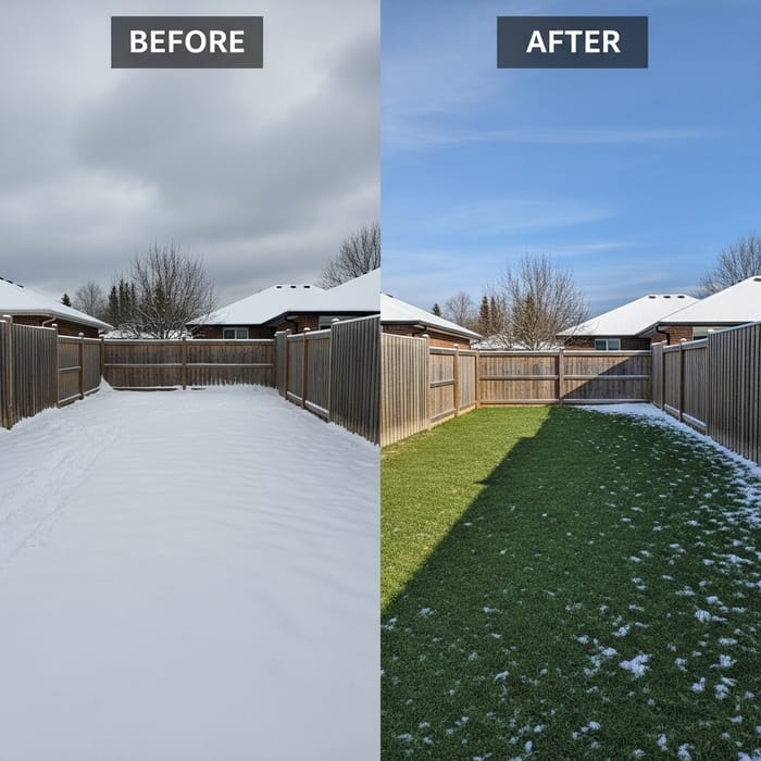 Snow Removal Services | Yard Transformation Completed