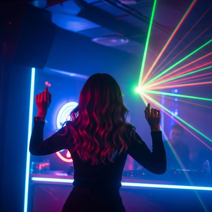 Beautiful Woman Dancing in Techno Club | Nightlife Vibes Beautiful Woman Dancing in Techno Club | Nightlife Vibes