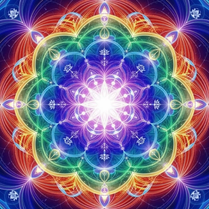 Crown Chakra Mandala - Spiritual Harmony
