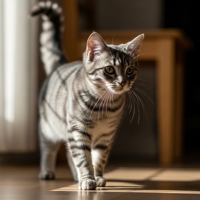 Graceful Cat with Emerald Eyes