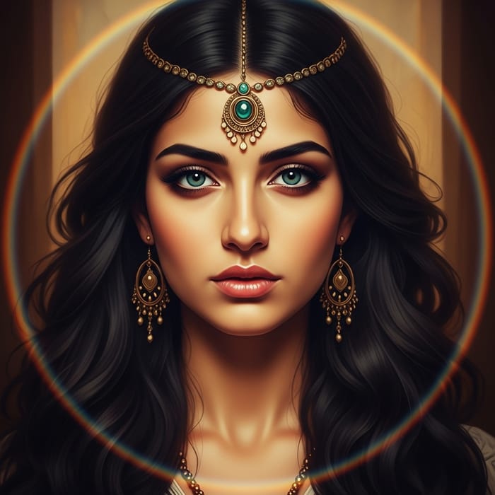 Seductive Gypsy in Gold | Mesmerizing Artwork