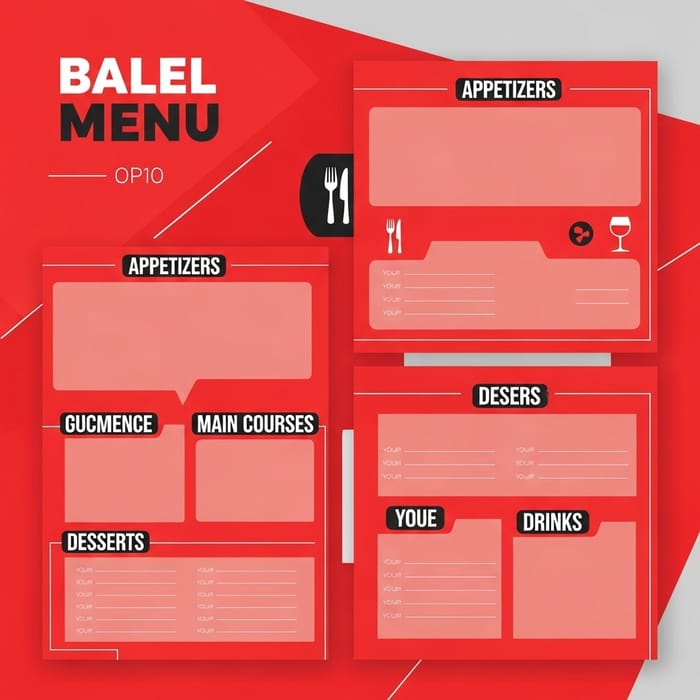 Vibrant Red Menu Design Vibrant Red Menu Design