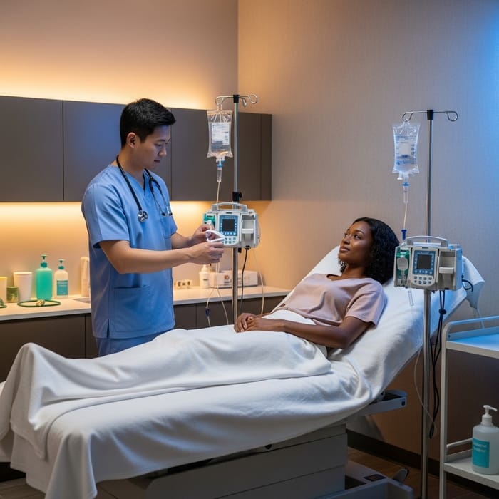 Calming IV Therapy Session