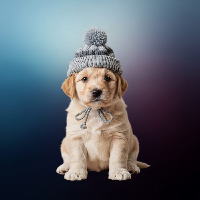 Enchanting Dog in Stylish Hat - Captivating Beauty
