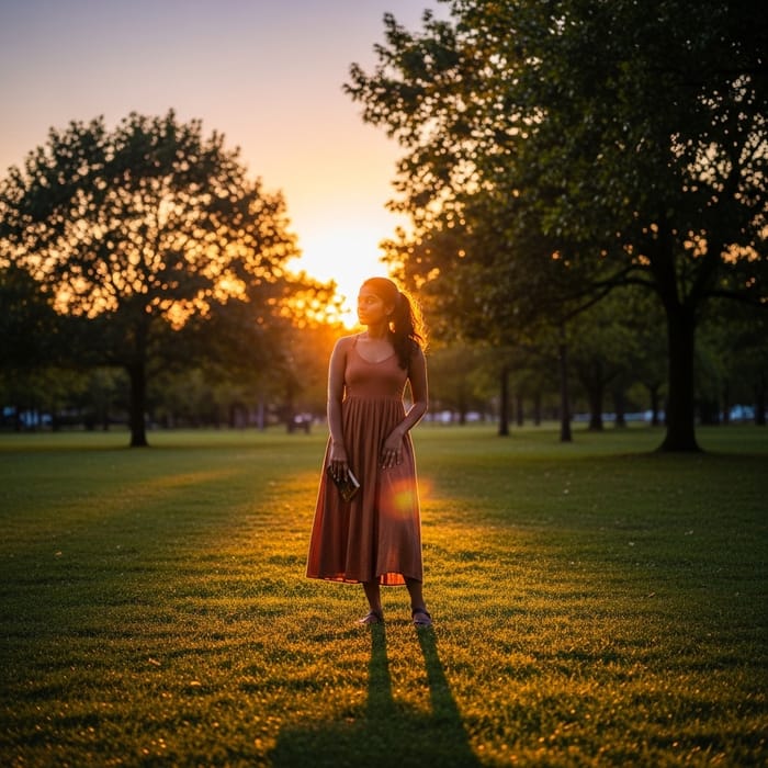 Young Woman in Casual Dress Young Woman in Casual Dress
