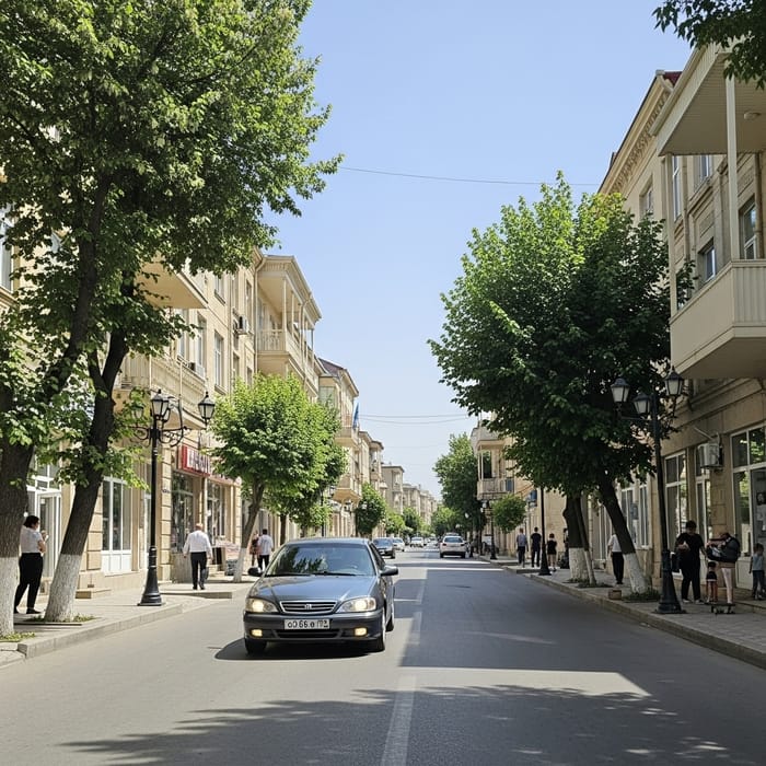 Car in Aghsu | Traditional Architecture and Local Charm