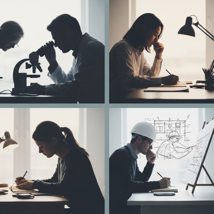 Mature Professionals Abstract - Essence in Different Fields