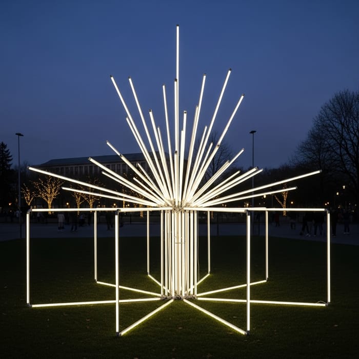 Artistic 1.5m LED Tube Structure - Illustration of Leds Artistic 1.5m LED Tube Structure - Illustration of Leds