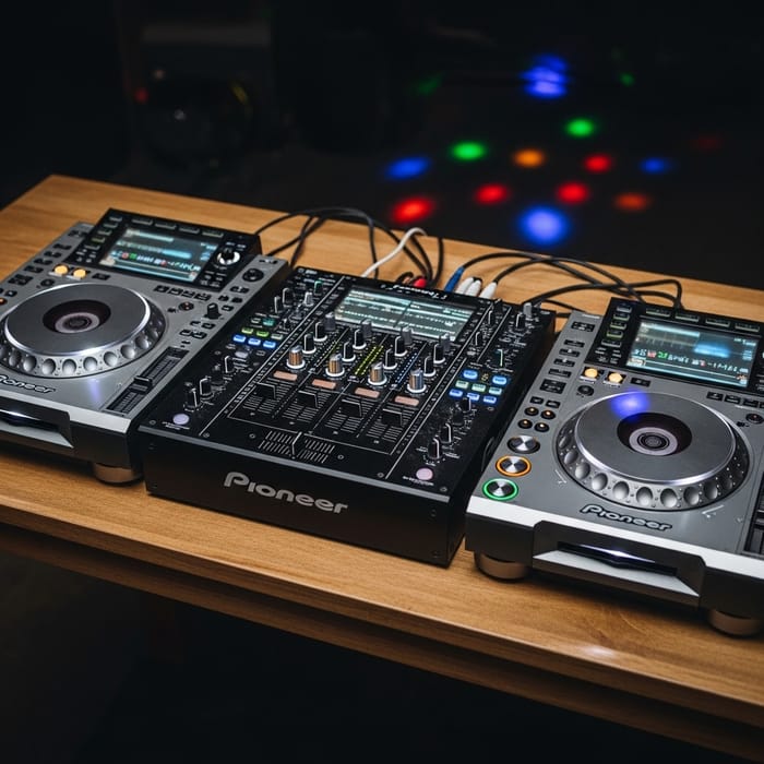Pioneer DJ Setup with Professional Turntables Pioneer DJ Setup with Professional Turntables
