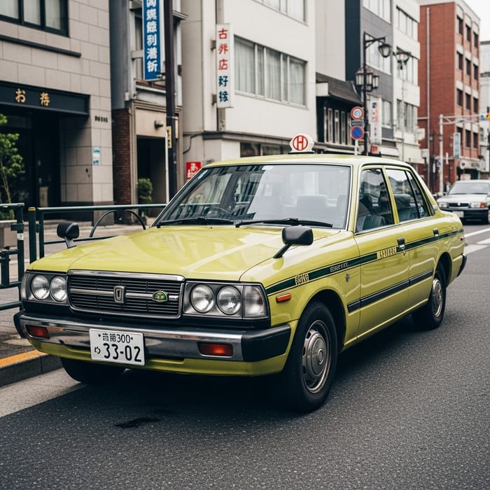 Vintage 70s Japan 2800SGL Taxi in Classic Charm Vintage 70s Japan 2800SGL Taxi in Classic Charm