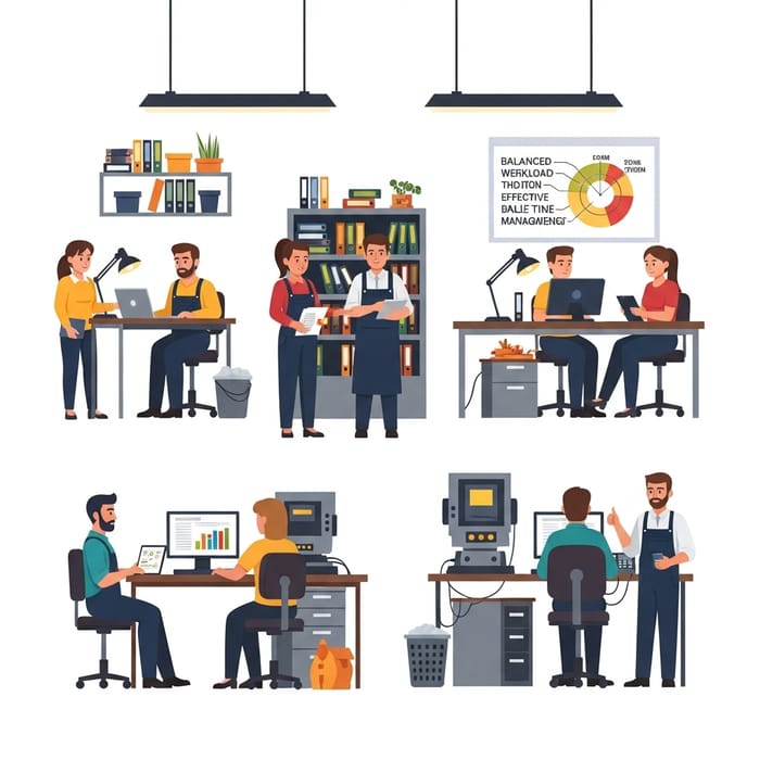 Visualizing Efficiency: Lean Operations in the Workplace