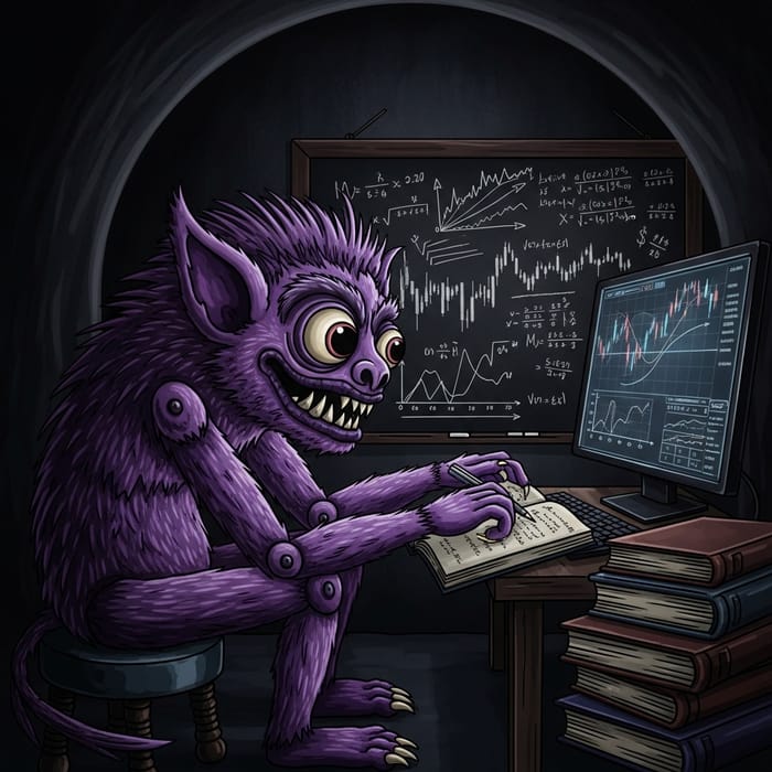 Gengar Finance Study: Mysterious Creature in Dark Room