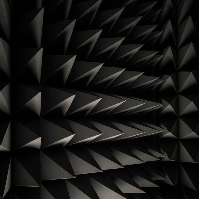 Realistic Dark Grey Anechoic Chamber Wall Design Realistic Dark Grey Anechoic Chamber Wall Design