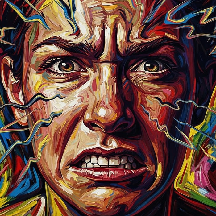 Vivid Expressionist Art | Stress Expression Close-up, Nikon D750