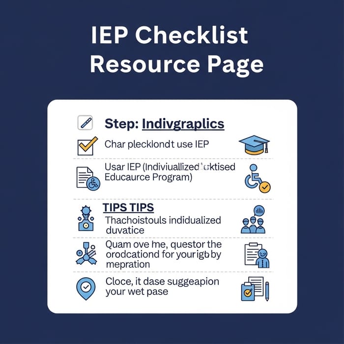 IEP Checklist Resource Page with Clear Steps & Tips IEP Checklist Resource Page with Clear Steps & Tips
