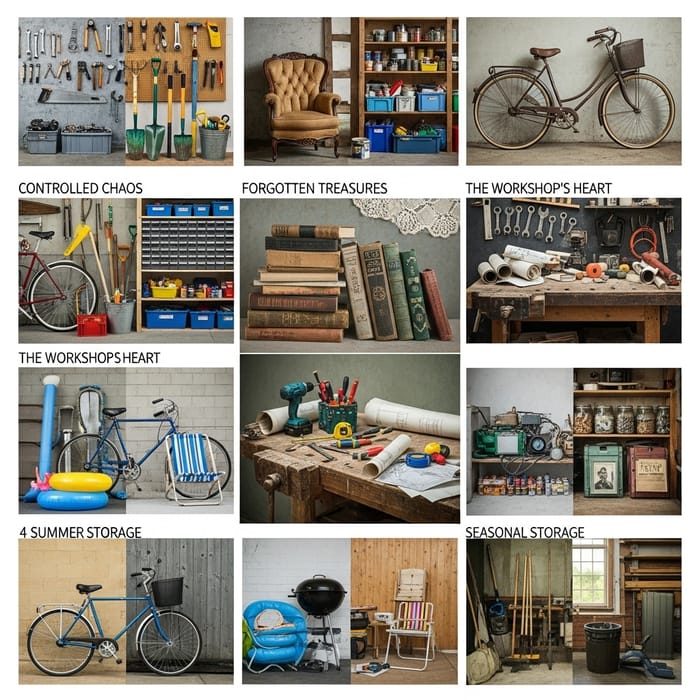 Artistic Garage Collage Collection: 10 Unique Masterpieces