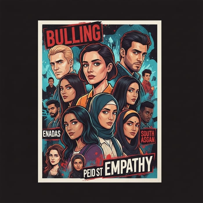 Empathy & Bullying: Street Art Poster Promoting Social Awareness