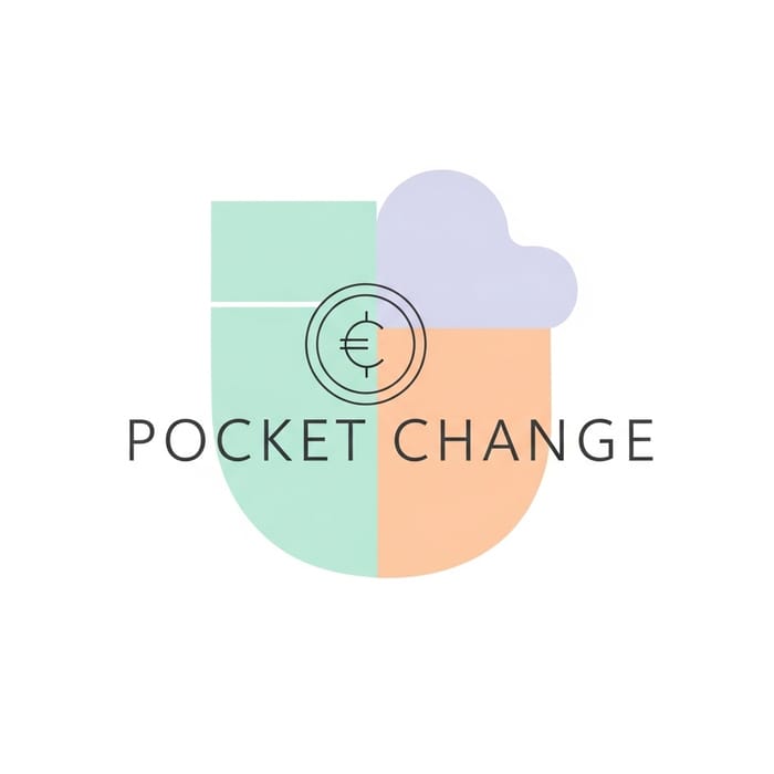 Pocket Change Podcast Logo Design | Clean & Modern Geometric Logo