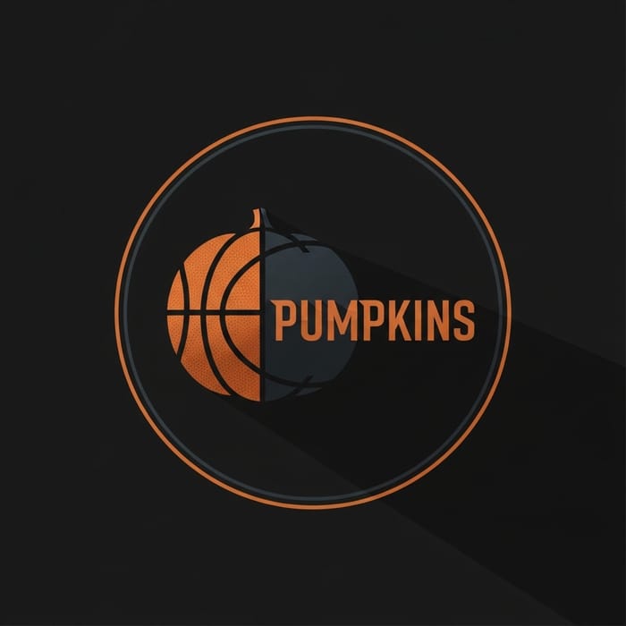 Minimalistic Shadow Logo for Basketball Team 'Pumpkins' | Custom Design