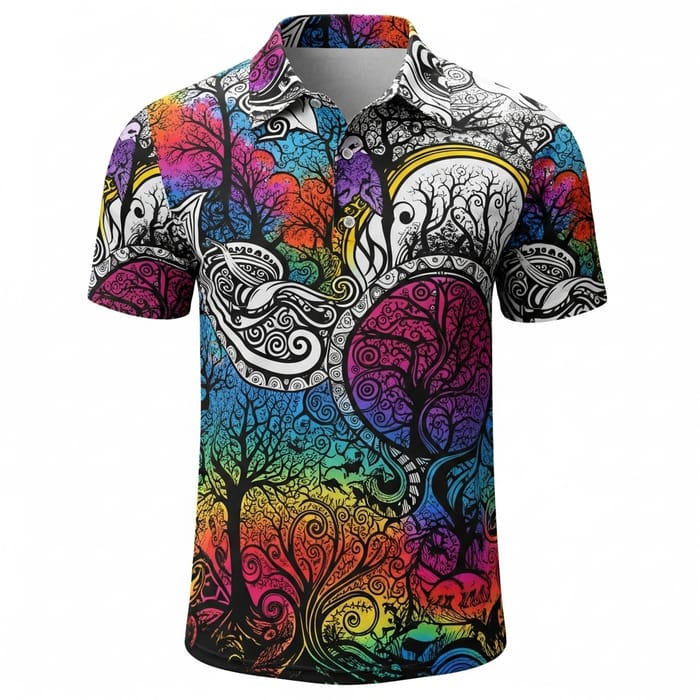Unique Streetwear Shirt with Nature-Inspired Print Unique Streetwear Shirt with Nature-Inspired Print