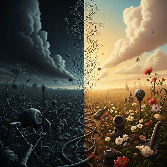 Journey from Burnout to Recovery: Surrealistic Graphic Novel Art
