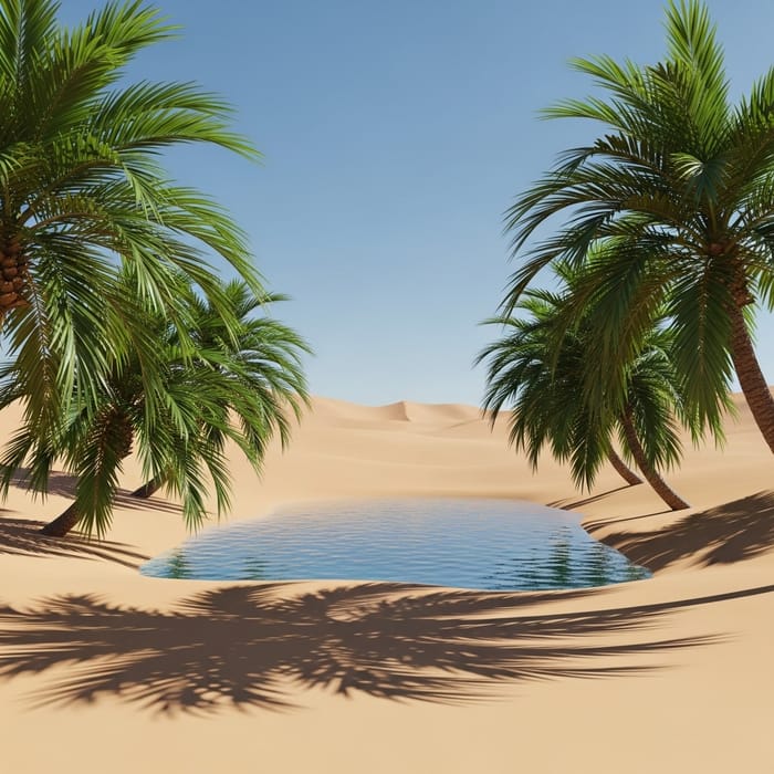 Desert Oasis: A Minimalist Sandy Paradise