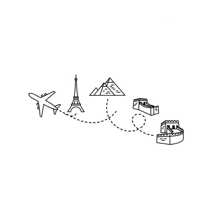 Minimalist Tourism: Symbolic Travel in Dotted Line