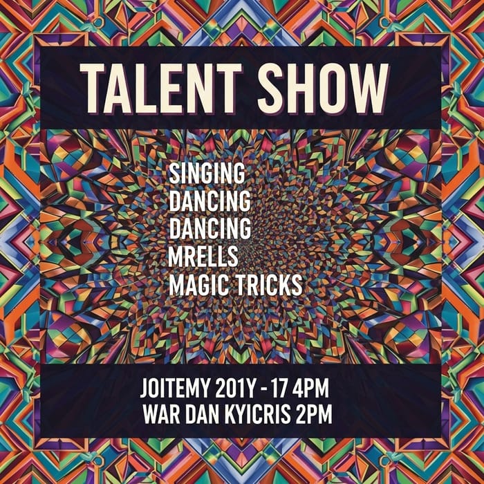 Cheerful Talent Show Poster | Multi-Colored Kaleidoscope