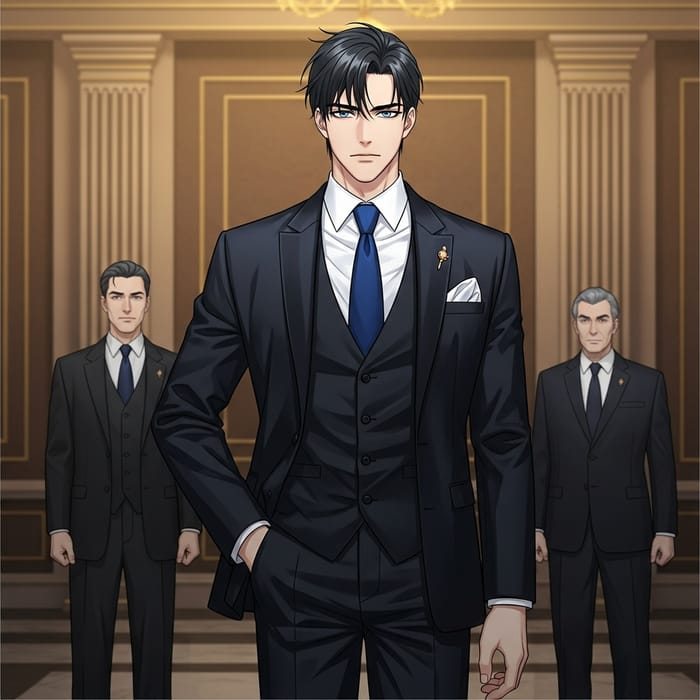 Wealthy Businessman's Son | Striking Blue-Eyed Young Man