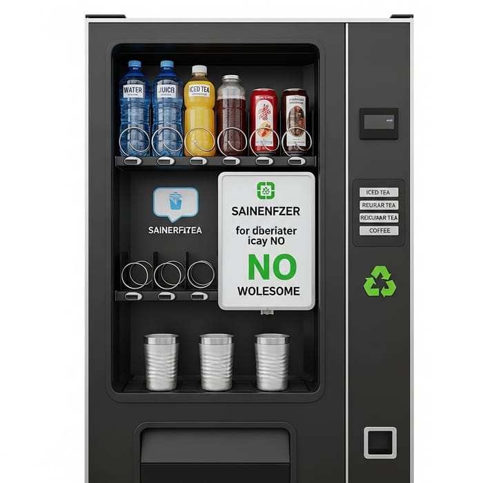 Sustainable Vending Machine - Water, Juice, Tea, Coffee & More Sustainable Vending Machine - Water, Juice, Tea, Coffee & More