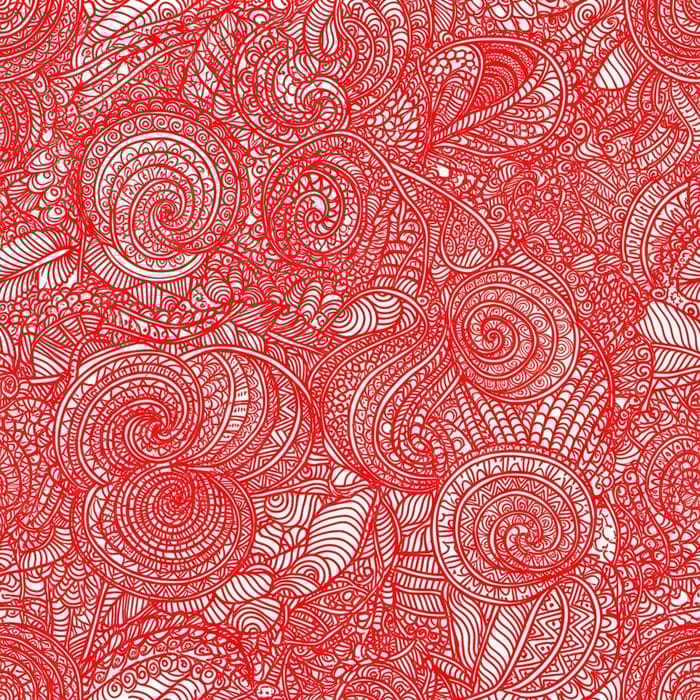 Mesmerizing Swirly Red Pattern - Intricate Design in Red