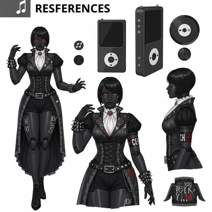 Robo-Girl: Victorian-Rock Style Fusion MP3 Player Humanization Robo-Girl: Victorian-Rock Style Fusion MP3 Player Humanization