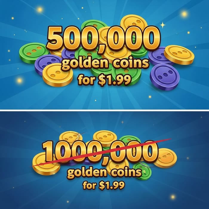 Unlock 1,000,000 Golden Coins - Only $1.99 Today!