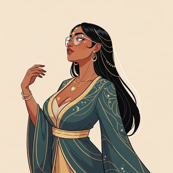 Aloof South Asian Goddess: 2D F Cup with Glasses Aloof South Asian Goddess: 2D F Cup with Glasses