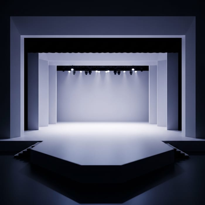 Empty Stage with Soft Lighting for Performers