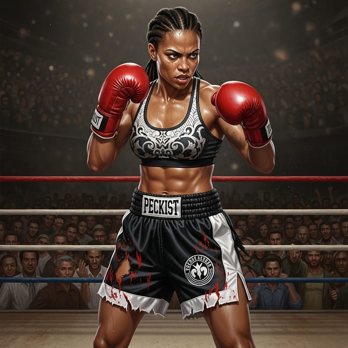 Tough Women Fighting in Boxing Ring