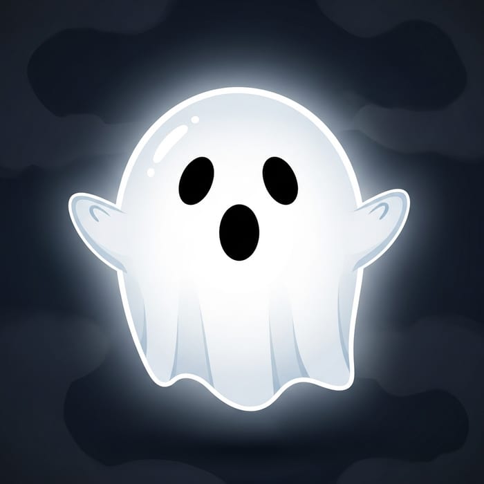 WhatsApp Ghost Emoji - Cartoon Styled Ghost Character WhatsApp Ghost Emoji - Cartoon Styled Ghost Character