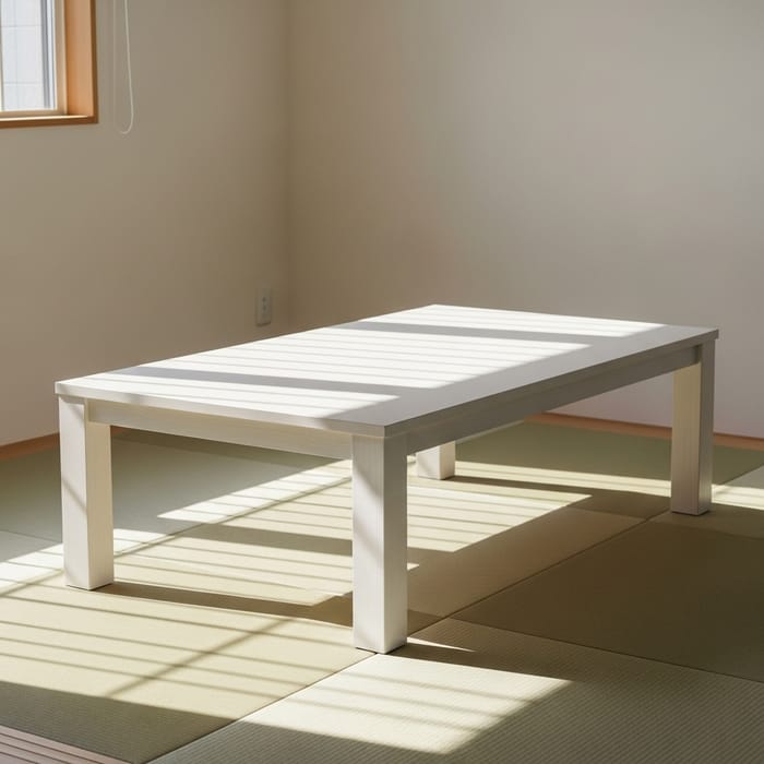 White Japanese Table - Simple & Elegant Design White Japanese Table - Simple & Elegant Design