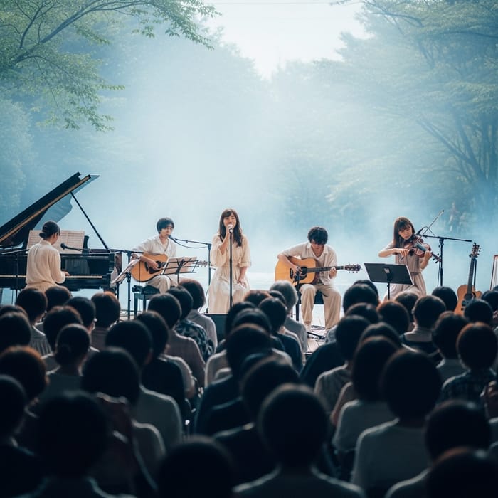 Dreamy Musical Performance: Light Vocals, Peaceful Harmonies