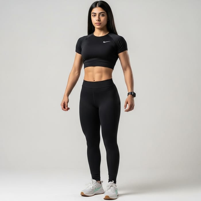Realistic Iranian Teenage Girl with Dark Hair, Fit Body Realistic Iranian Teenage Girl with Dark Hair, Fit Body